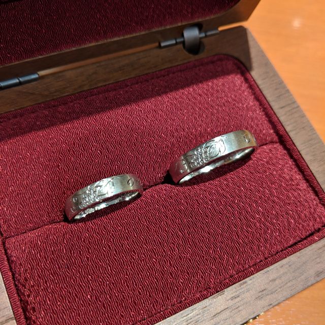 【MIORING(ミオリング)の口コミ】 春の神社で結婚式を予定していたので、桜の和リングにしよう！とおもい探…