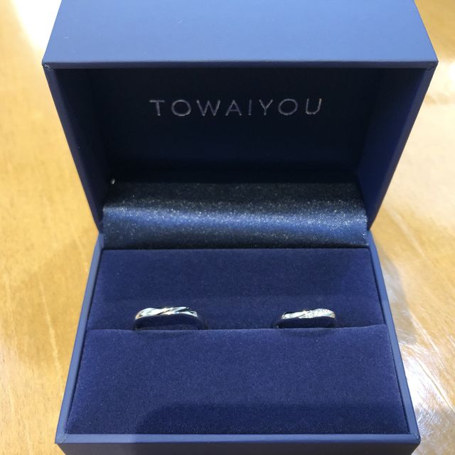 【TOWAIYOU(トワイユ)の口コミ】 以前から指輪のデザインはウェーブで決めていたんですが、実際はめてみて…