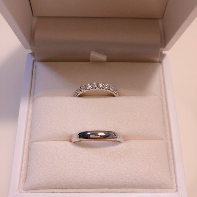 【TASAKI(タサキ)の口コミ】 結婚指輪はハーフエタニティで検討しておりました。タサキのブリランテは…