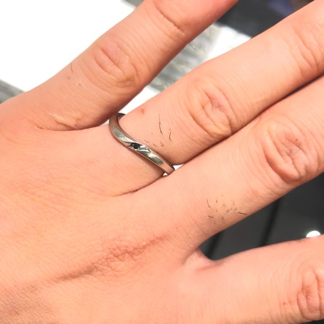 【エクセルコダイヤモンド(EXELCO DIAMOND)の口コミ】 3点セットではないのですが、マリッジリングリングはお互い別のものにしま…