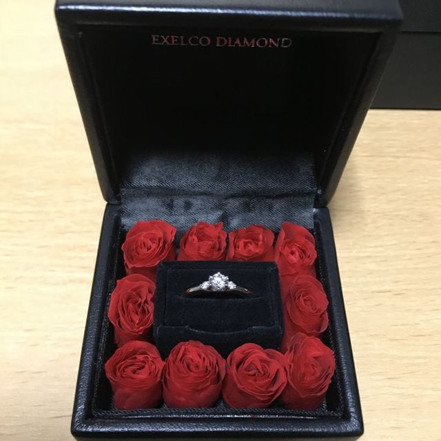 【エクセルコダイヤモンド(EXELCO DIAMOND)の口コミ】 ダイヤでのプロポーズをしてもらい、翌週ダイヤの購入先のエクセルコダイ…