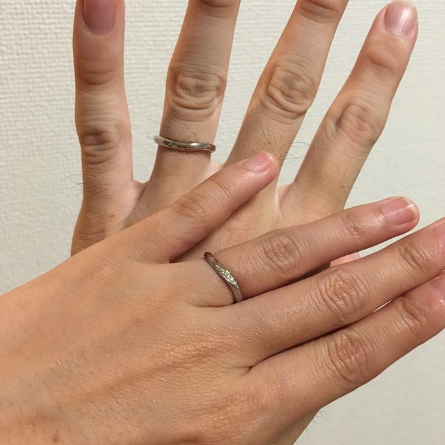 【銀座ダイヤモンドシライシの口コミ】 デザインが2人の希望のものだったのと、価格も想定内だったことが決め手で…