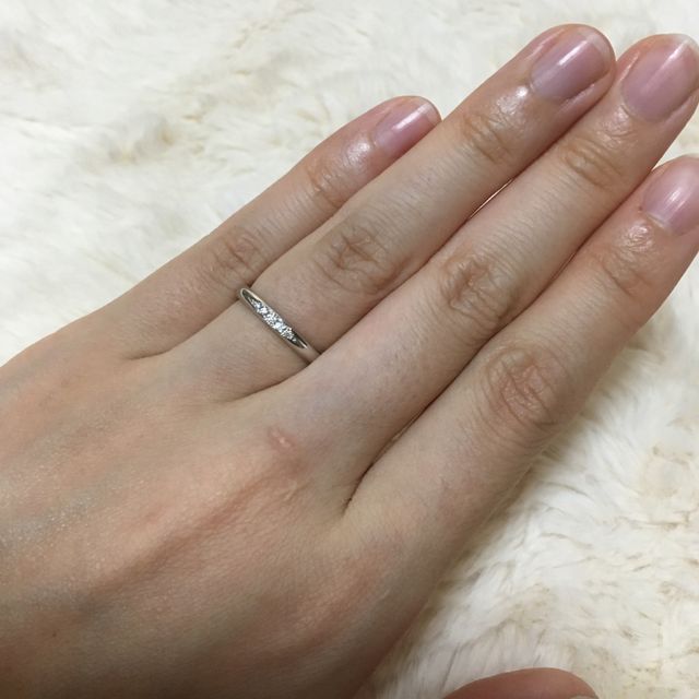 【銀座ダイヤモンドシライシの口コミ】 シンプルな指輪が欲しかったので、石の付いていないタイプにしようと考え…