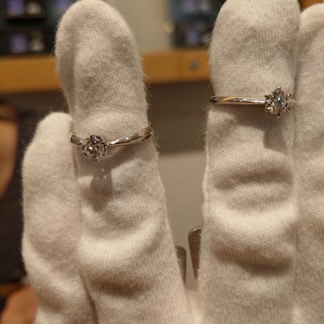 【WAKO BRIDALの口コミ】 ２つの指輪とも、シンプルなデザインで、長年着用しても飽きがこなさそう…