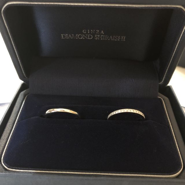【銀座ダイヤモンドシライシの口コミ】 色んなブランドを見学して周り、毎回ハーフエタニティーのリングに惹かれ…