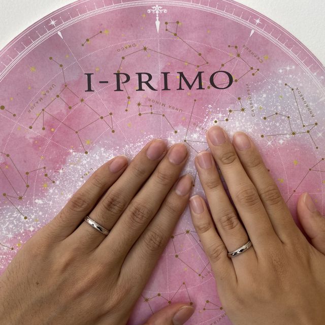【アイプリモ(I-PRIMO)の口コミ】 来店前はピカピカしたシンプルな結婚指輪を、と思っていましたが実際にい…