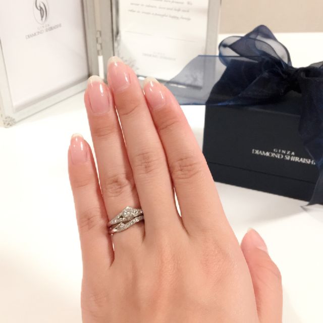 【銀座ダイヤモンドシライシの口コミ】 頂いた婚約指輪は別のブランドでしたが、そのブランドでは予算オーバーだ…