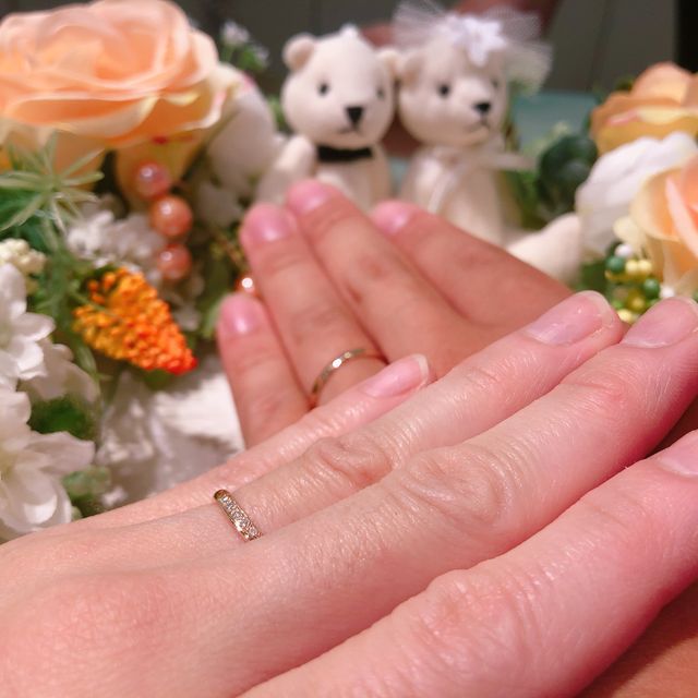 【Pinky&Dianne(ピンキー＆ダイアン)の口コミ】 最初は二人でバラバラなデザインで探していましたが色々試着してお互いに…