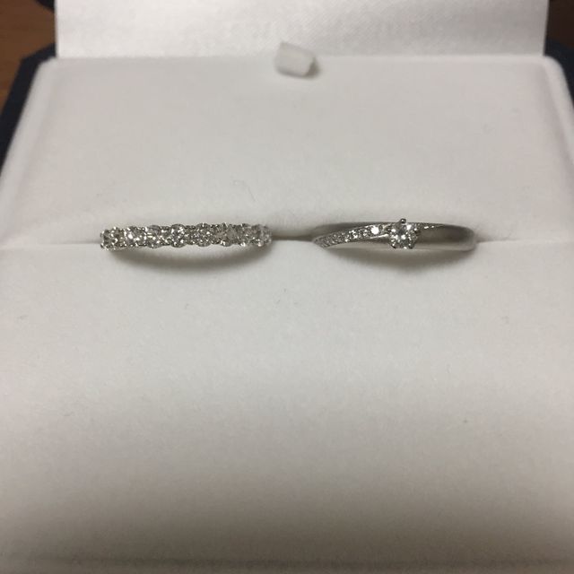 【festaria bijou SOPHIA(フェスタリア ビジュソフィア)の口コミ】 結婚指輪はキラキラしたタイプではないので傷が目立ちにくいというところ…