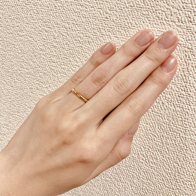 【TRECENTI(トレセンテ)の口コミ】 k18のシンプルで細めなリングを探していて、着け心地がとても良かった点が…