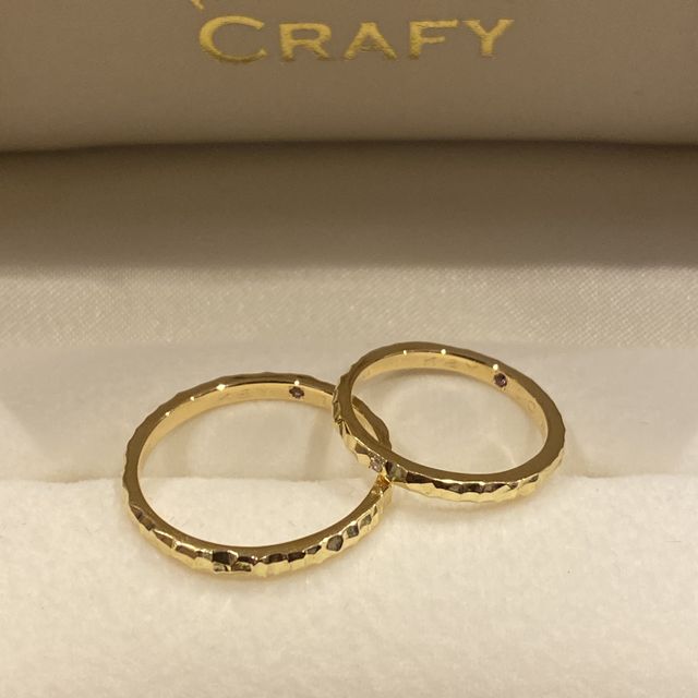 【CRAFY(クラフィ)の口コミ】 結婚指輪だったので2人で世界に1つだけの指輪を作りたいと思い、サイトで…