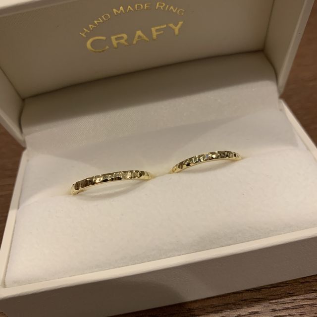 【CRAFY(クラフィ)の口コミ】 結婚指輪だったので2人で世界に1つだけの指輪を作りたいと思い、サイトで…