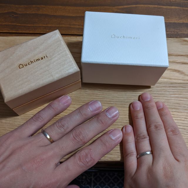 【uchimari(ウチマリ)の口コミ】 初めは他のブランド見て指輪を探していましたが既製品に私達二人があまり…