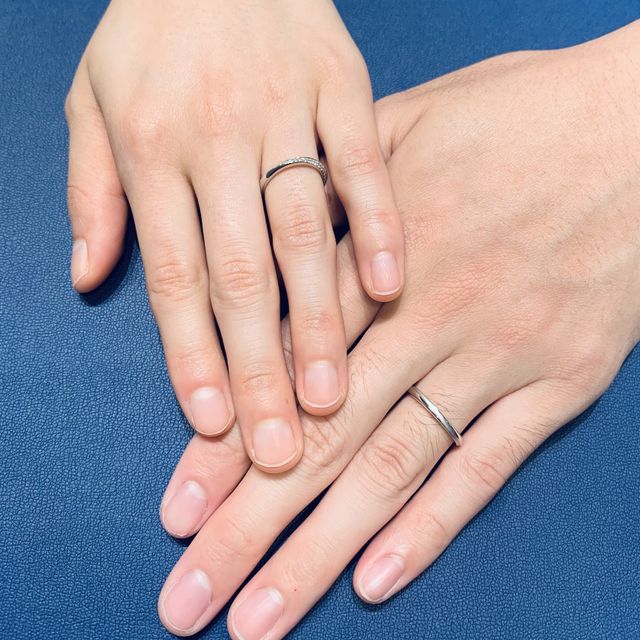 【銀座ダイヤモンドシライシの口コミ】 いろいろ雑誌でみてみて、お店でも試着をたくさんの種類させていただいた…