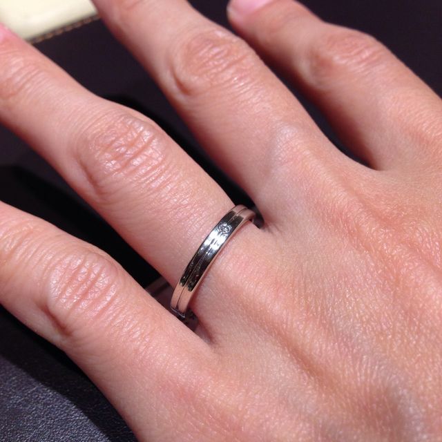 【ギンザタナカブライダル(GINZA TANAKA BRIDAL)の口コミ】 細すぎず太すぎない指輪を探していたので,理想の指輪に出会えたと思ってい…