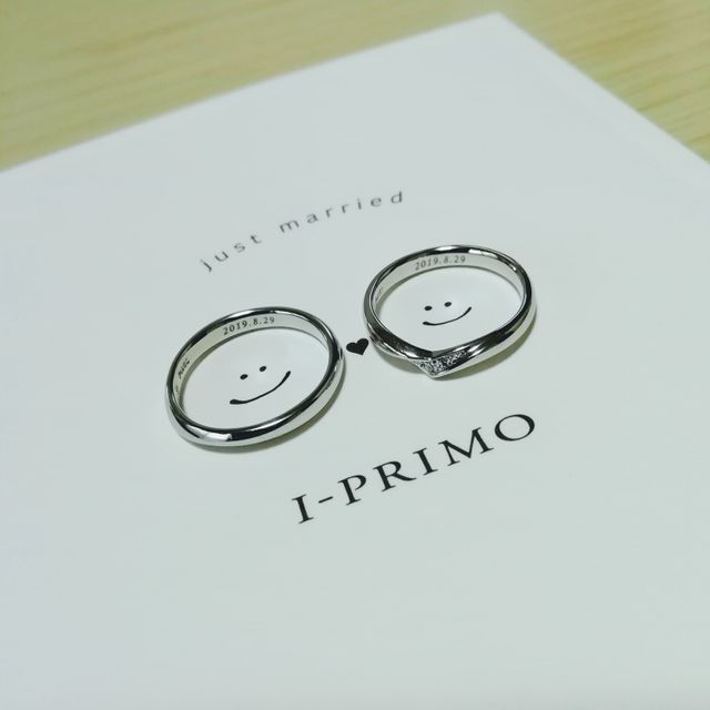 【アイプリモ(I-PRIMO)の口コミ】 お互いが納得した指輪が欲しかったので、ペアリングではなく好きな種類を…