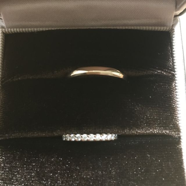 【アイプリモ(I-PRIMO)の口コミ】 ピンクゴールドの指輪が欲しかったので、旦那さんにも合うピンクゴールド …