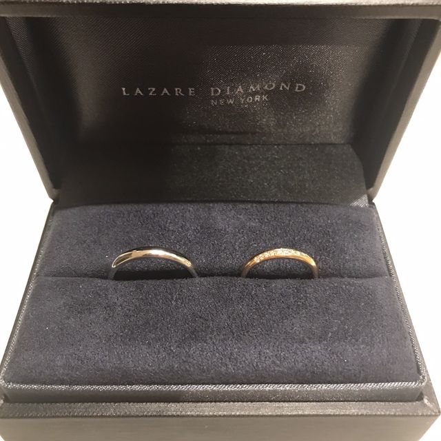 【ラザール ダイヤモンド(LAZARE DIAMOND)の口コミ】 主人はシンプルな指輪を求めており、究極のシンプルという事でブリスを選…