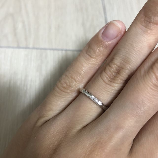 【TASAKI(タサキ)の口コミ】 ハーフエタニティもあこがれたのですが、試着してみるとメレダイヤモンド…