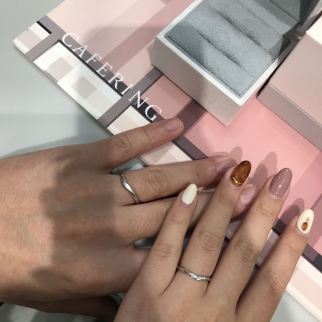 【CAFERING(カフェリング)の口コミ】 ブルーのデザインが素敵でした。もう少し動きがあるとなお満足。プラチナ…