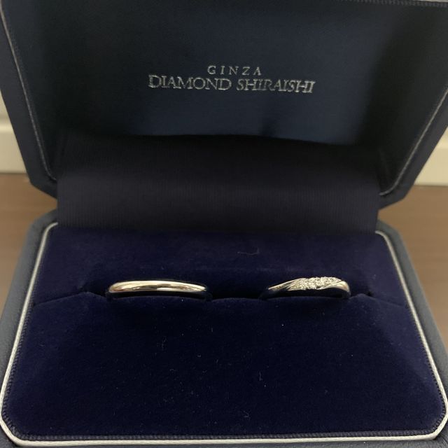 【銀座ダイヤモンドシライシの口コミ】 相手はシンプルなもの、私はシンプルでありながら一部にダイヤモンドが入…