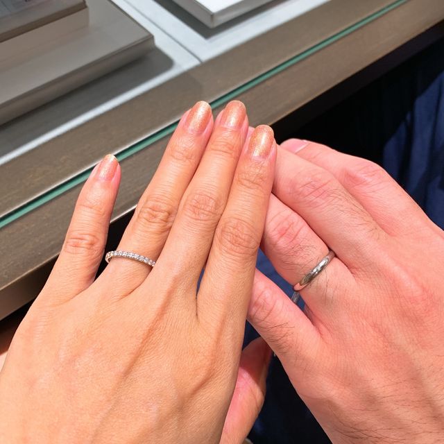 【アイプリモ(I-PRIMO)の口コミ】 結婚指輪はエタニティがいいなと思っていたので、ネットで見て好みのデザ…