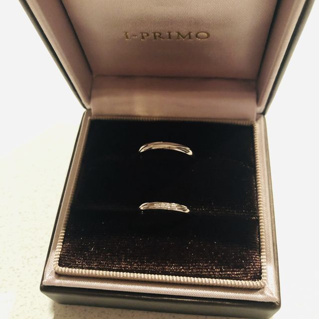 【アイプリモ(I-PRIMO)の口コミ】 金属アレルギーなのでプラチナの割合が高いもの、シンプルかつ可愛いデザ…