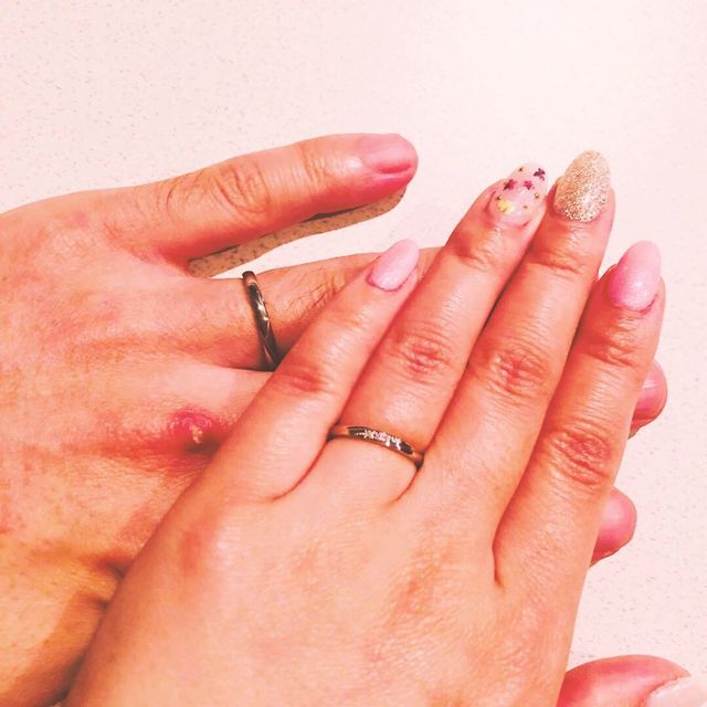 【アイプリモ(I-PRIMO)の口コミ】 金属アレルギーなのでプラチナの割合が高いもの、シンプルかつ可愛いデザ…