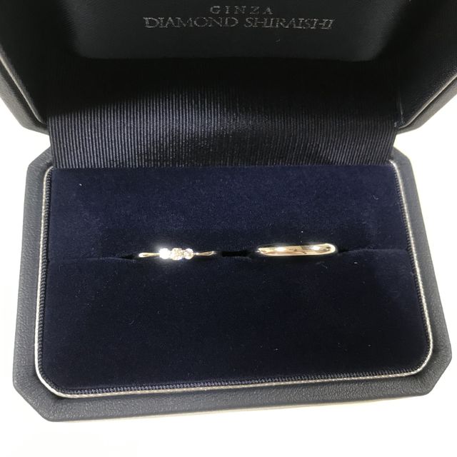 【銀座ダイヤモンドシライシの口コミ】 セットリングではなく、それぞれが気に入った指輪を選ぶことにしました。…