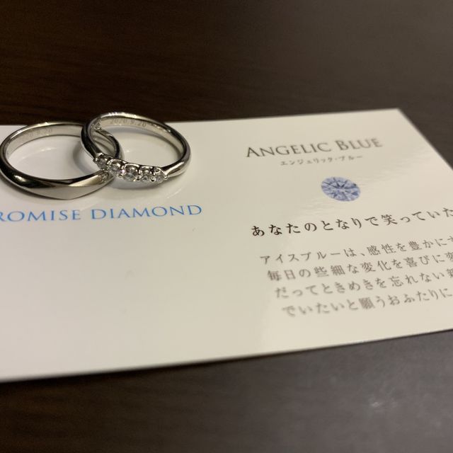 【アイプリモ(I-PRIMO)の口コミ】 婚約指輪は普段つけないので、その代わりにダイヤがついた結婚指輪を選び…