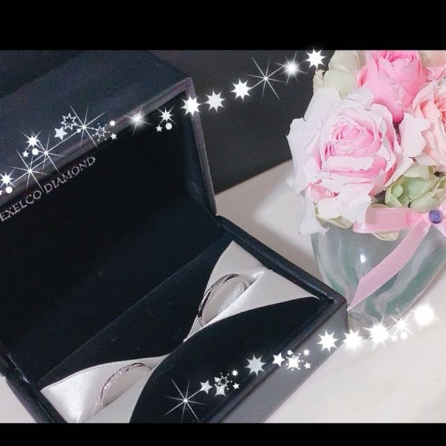 【エクセルコダイヤモンド(EXELCO DIAMOND)の口コミ】 ダイヤモンドがとても綺麗で一目惚れしました。私が購入した指輪は『サン…