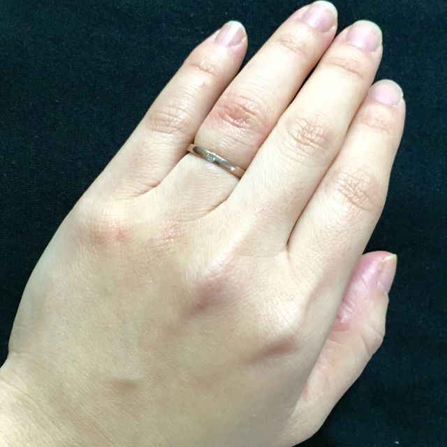 【COCKTAIL(カクテル)の口コミ】 主人はシルバー、私はピンクゴールドで共にシンプルなペアリングの指輪を…