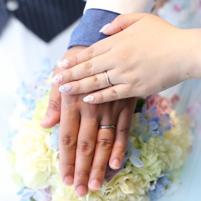 【ティファニー(Tiffany & Co.)の口コミ】 指輪の形が可愛いくて決めました！
旦那さんの指輪と合わせるとピッタリと…