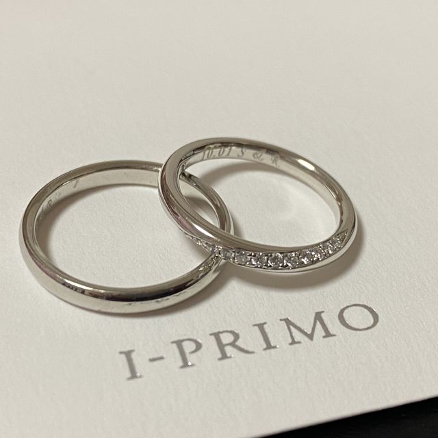 【アイプリモ(I-PRIMO)の口コミ】 デザイン重視で決めました。わたしが選んだデザインは斜めにダイヤが入っ…