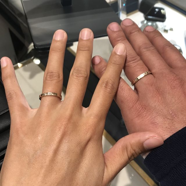 【SIENAROSE(シエナロゼ)の口コミ】 誕生月や、ふたりの記念の月などにちなんだ木目の指輪が和風で趣がありま…