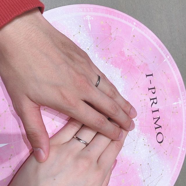【アイプリモ(I-PRIMO)の口コミ】 I-PRIMOさんの婚約指輪を頂いたので、結婚指輪も同じところで揃えたく、ブ…