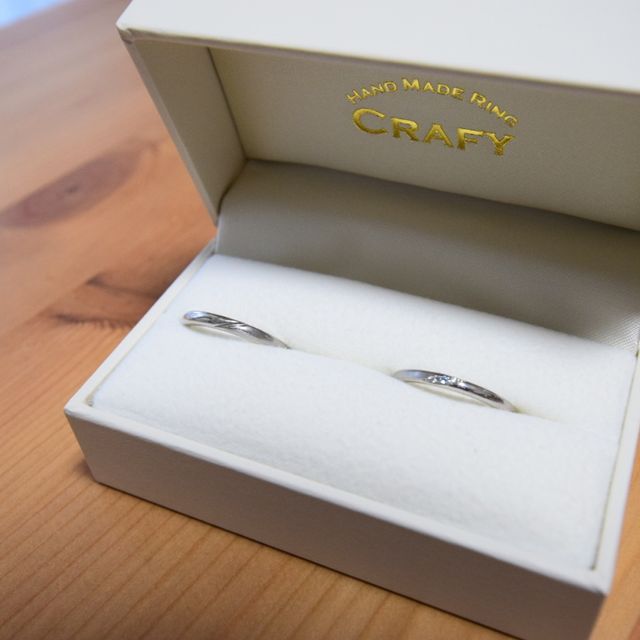 【CRAFY(クラフィ)の口コミ】 必ず2人でハンドメイドすると決めていました。自分は指輪のデザインにこだ…