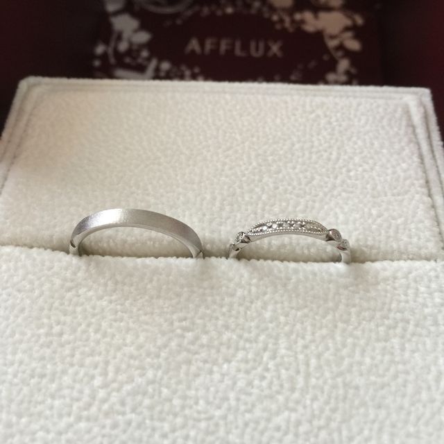 【AFFLUX(アフラックス)の口コミ】 デザインに迷っていた時に、店員さんが２つのデザインが楽しめると出して…