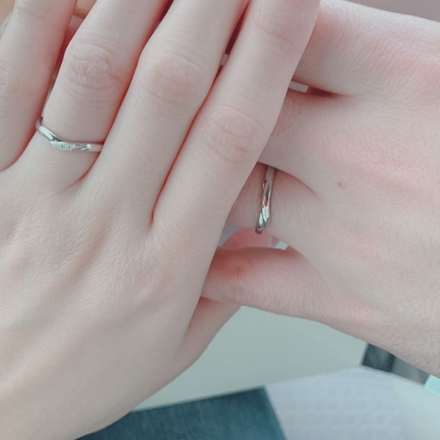 【アイプリモ(I-PRIMO)の口コミ】 素材はプラチナで、最終的に自分達らしいデザインの指輪を選びました♡お店…