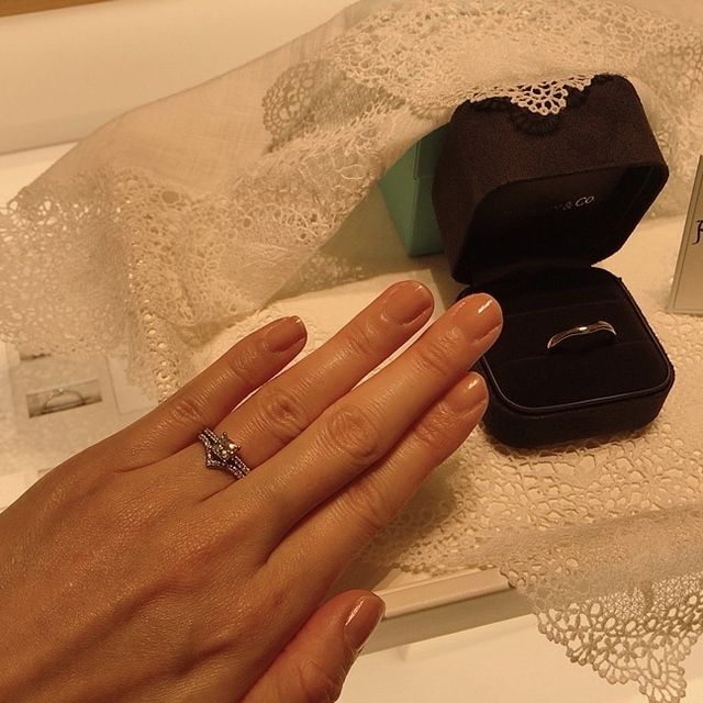 【ティファニー(Tiffany & Co.)の口コミ】 NOVOシリーズのプリンセスカットをいただいたので、重ね付けでキレイに見…