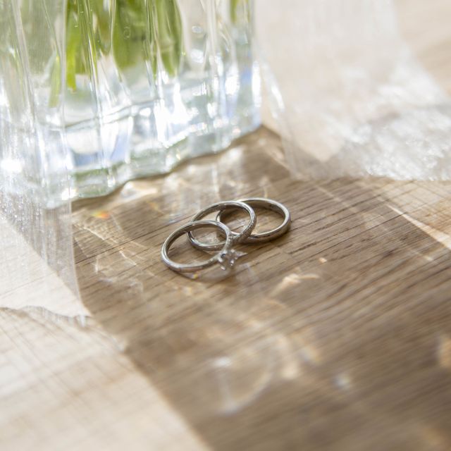 【BIJOUPIKO(ビジュピコ)の口コミ】 婚約指輪と結婚指輪の３つを重ねるとひとつの道すじとなるところ、ダイヤ…