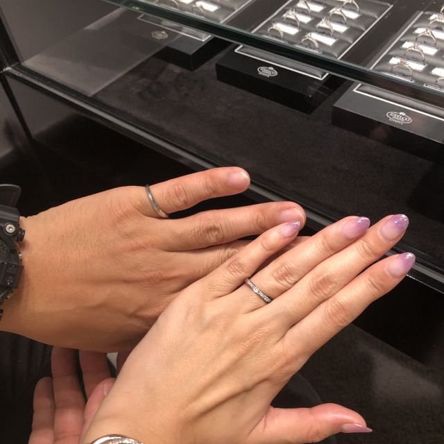 【エクセルコダイヤモンド(EXELCO DIAMOND)の口コミ】 ハーフエタニティを探しており、エクセルコダイヤモンドさんで試着しまし…