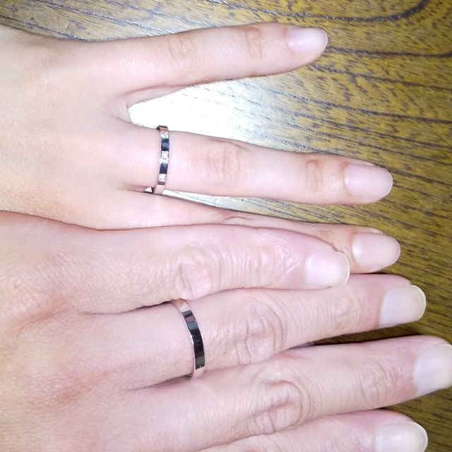【PILOT BRIDAL(パイロットブライダル)の口コミ】 もともとアクセサリーを全くつけたことがないので、結婚指輪といえども、…