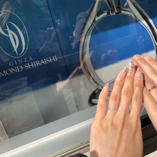 【銀座ダイヤモンドシライシの口コミ】 銀座ダイヤモンドシライシさんは有名だったし、なによりデザインが可愛か…