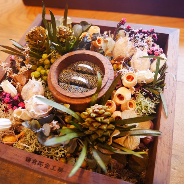 【鎌倉彫金工房の口コミ】 土目でマットな加工のヘアラインは自然でお互い気に入ったので選びました…