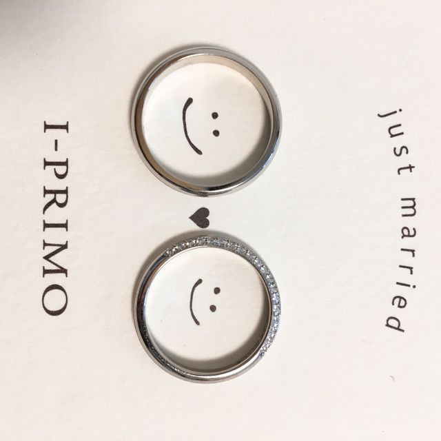 【アイプリモ(I-PRIMO)の口コミ】 程よい大きさのダイヤが上半分にあり、人から見た時にとても綺麗に見えた…