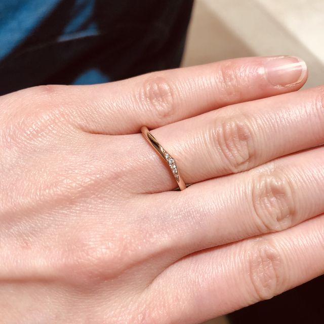 【TRECENTI(トレセンテ)の口コミ】 指輪の決め手は、着け心地がとても良く、シンプルで使いやすいデザインだ…