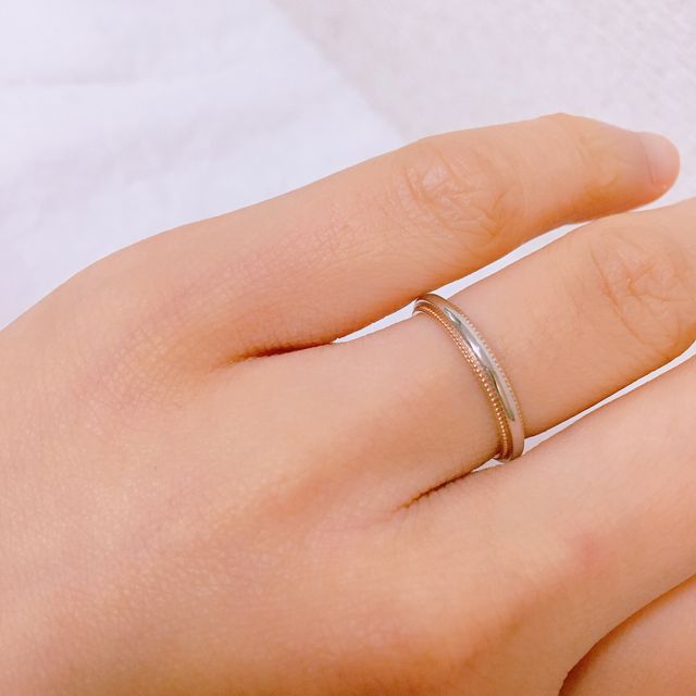 【アイプリモ(I-PRIMO)の口コミ】 元々ピンクゴールドが好きで、ツートーンの指輪が気になっていました。話…