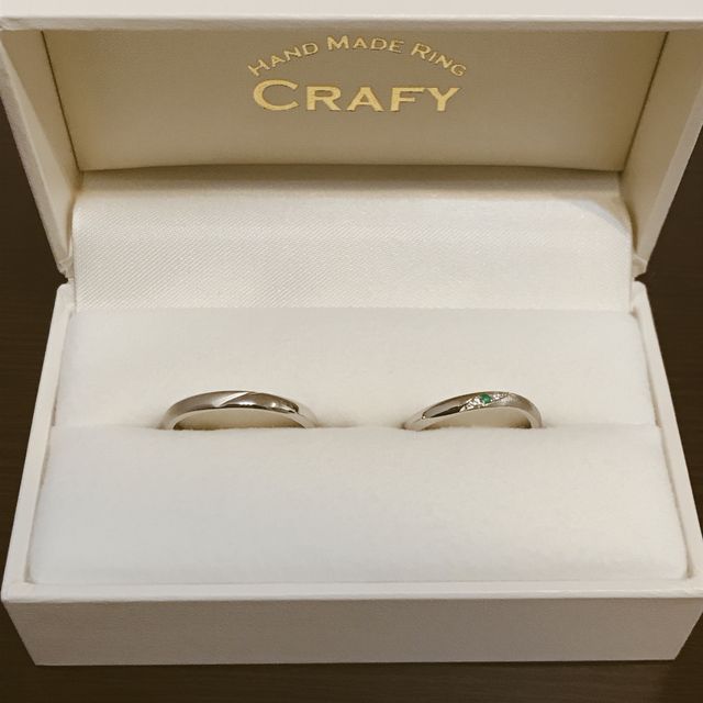 【CRAFY(クラフィ)の口コミ】 せっかくだから、他の人と同じにならないオリジナルの結婚指輪をと思い作…