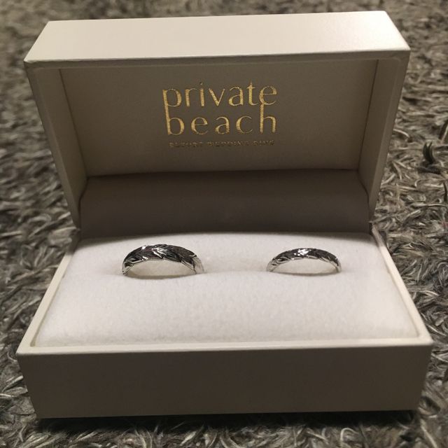 【PRIVATE BEACH(プライベートビーチ)の口コミ】 ほかのブランドの指輪には一切興味を示さなかった彼が唯一、「このデザイ…